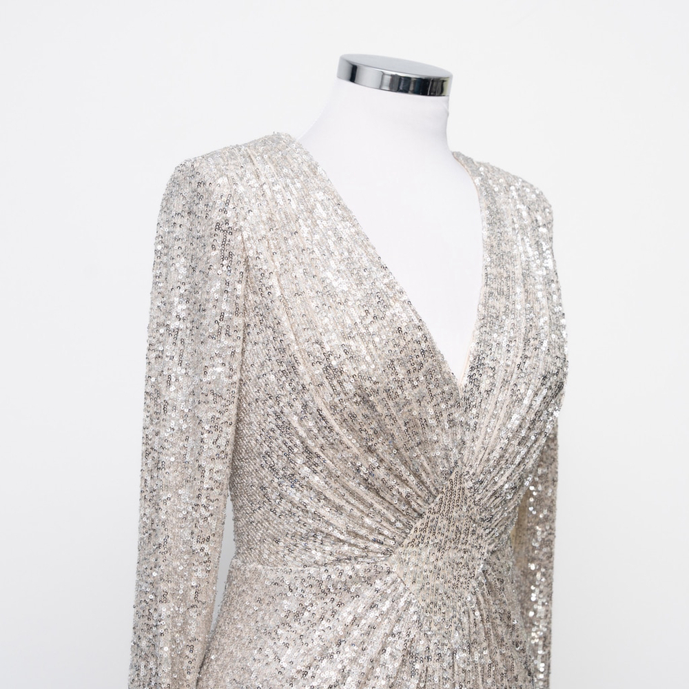 Eliza J -  Long‎ Sleeve Sequin Gown - Picture 6 of 14